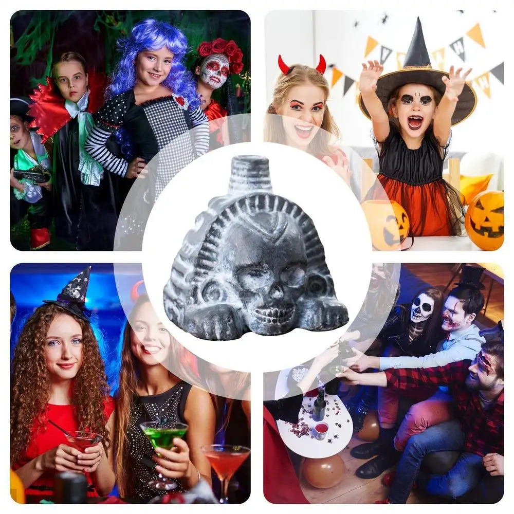 Authentic Aztec Whistle Loud Spookys Aztec Scary Death Whistle Realistic Human Screaming Aztec Ghost War Whistle Skull Head Toy