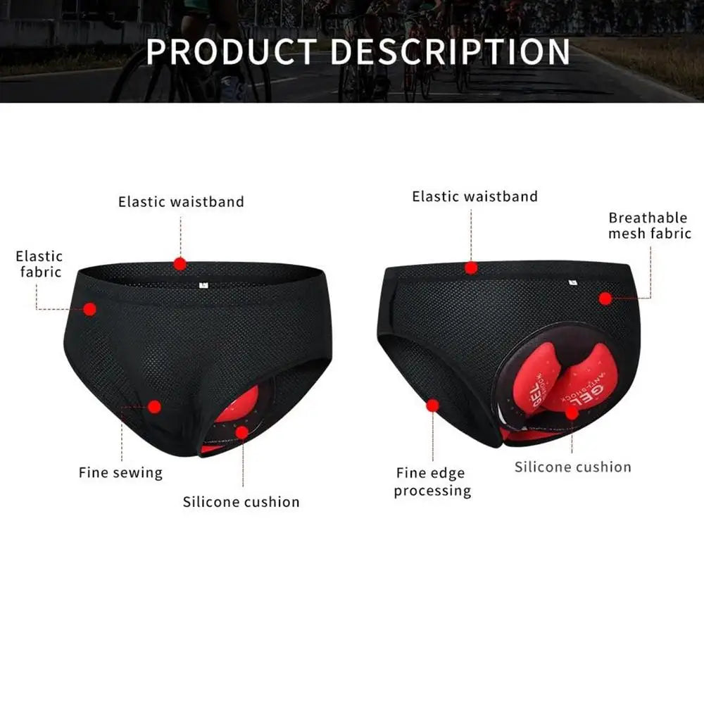 Biker Cycle Undershorts Padded Biking Shorts Breathable Cycling Underwear Adsorbent Biking Liner Shorts Comfortable Biking