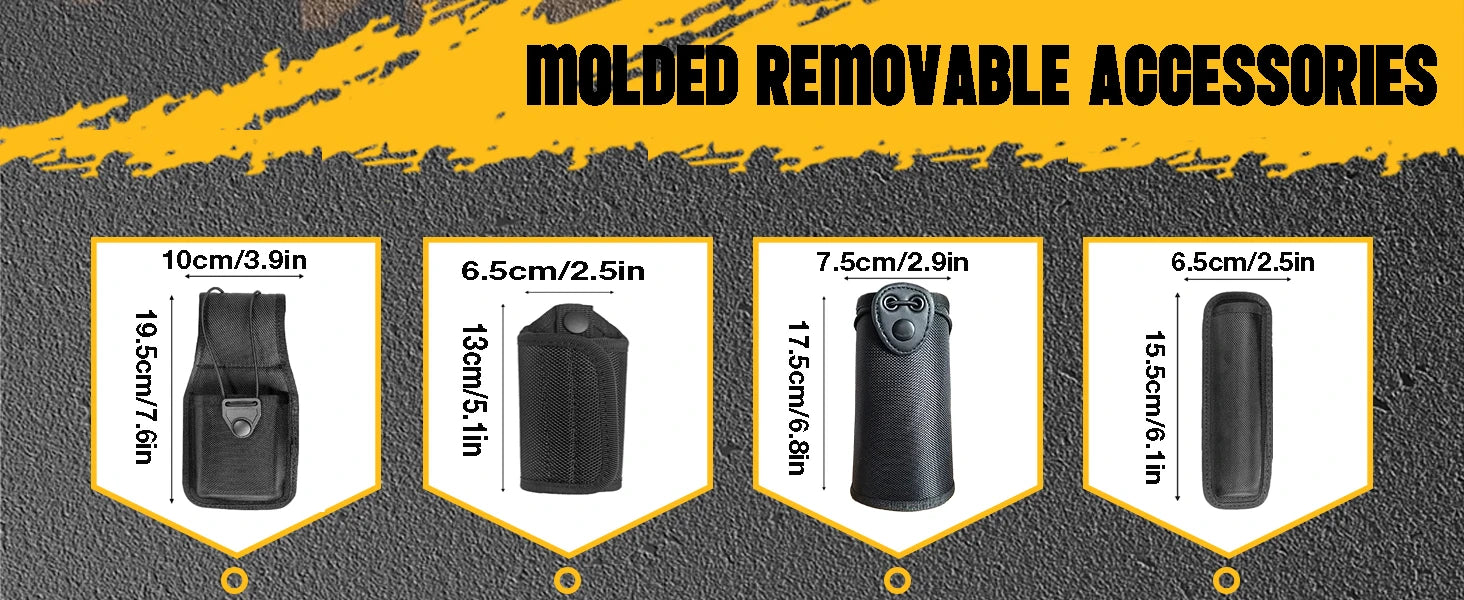 8-in-1 Tactical Duty Belt Set, 1000D Nylon, 35-45