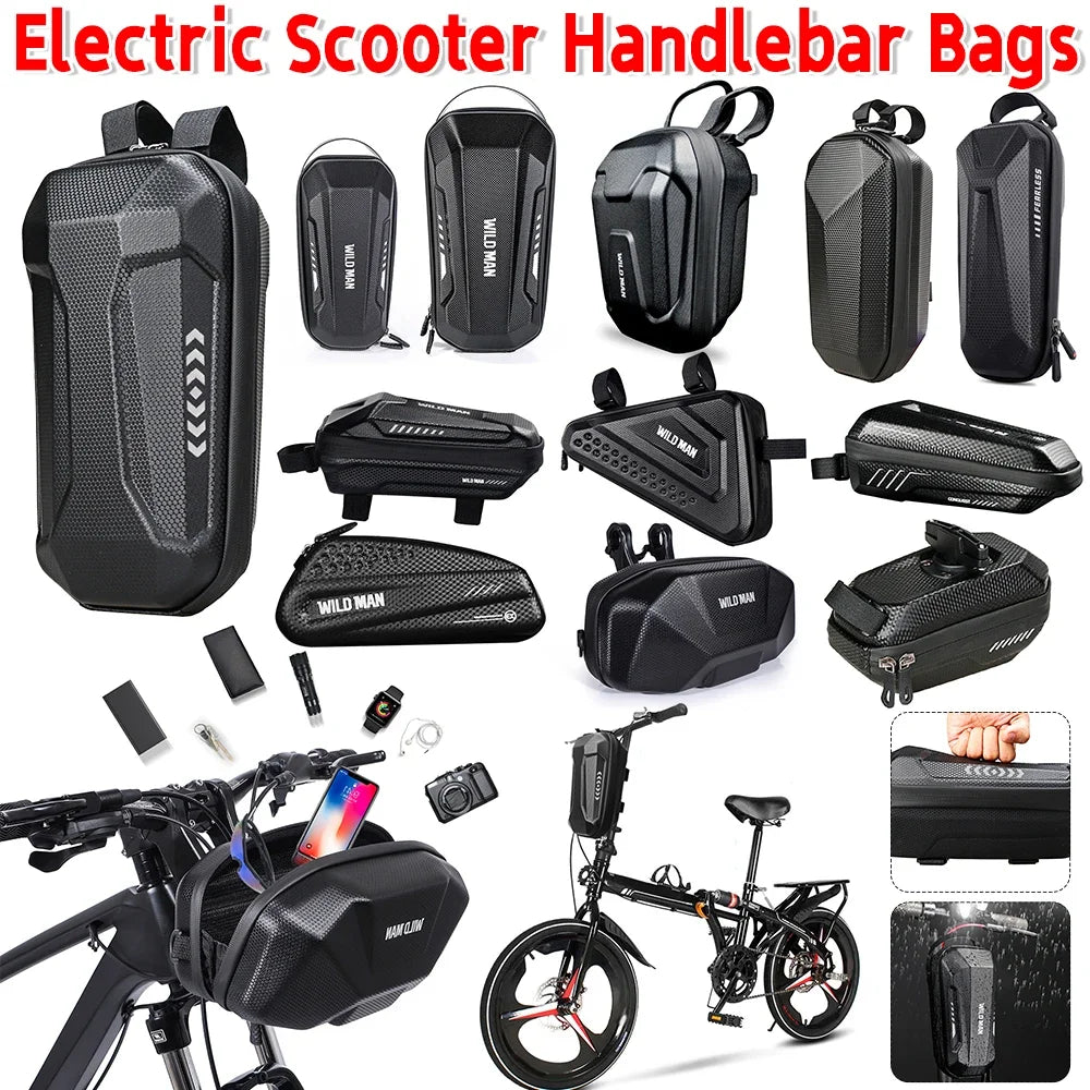 Electric Scooter Front Bag EVA Waterproof Electric Vehicle Bag Scooter Hard Shell Front Hanging Storage Pouch Scooter Accessory