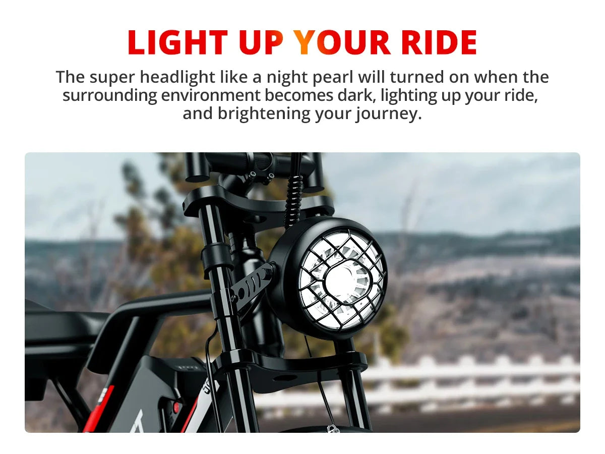 EBIKE S8 Adult Electric Bicycle Men2000W Dual Electric Motor Bicycle 48V 25AH Battery 20