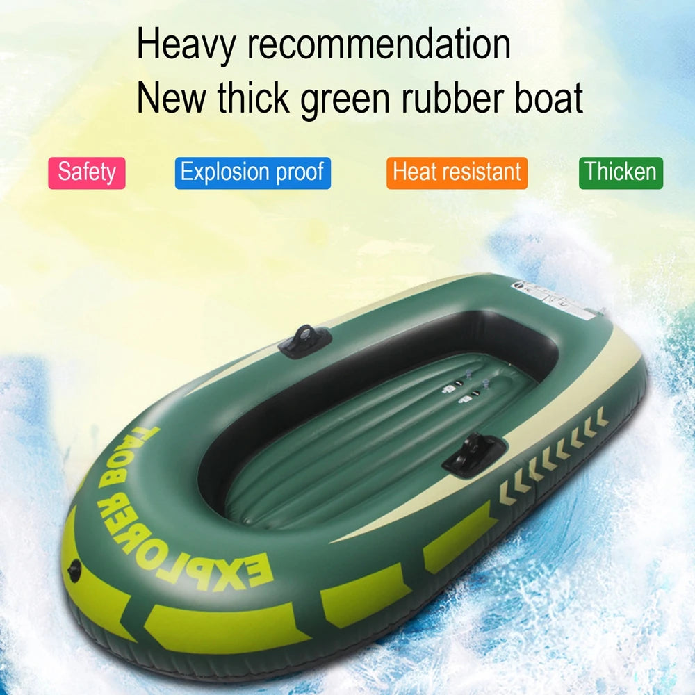 Inflatable Boat Kayak Canoe Fishing Boat With Double Valve For Parent-Child Interaction Family Swimming Pool Activities