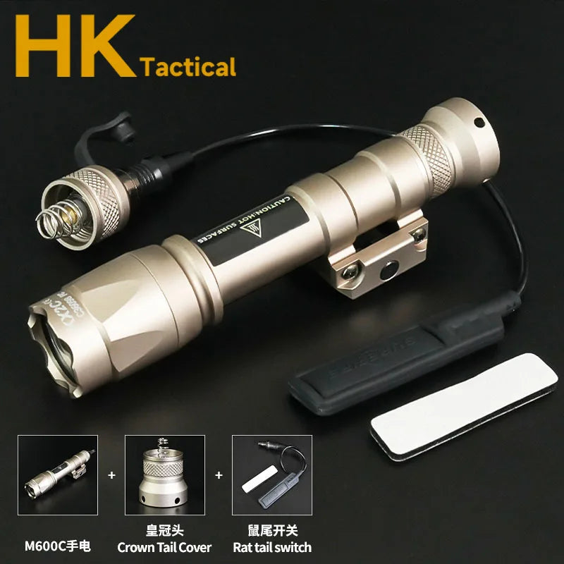 SF M300C M600C M600 Airsoft Flashlight Tactical Torch Rifle Hunting Weapon Scout Light PEQ15 Red Dot Indicator Fit 20mm Rail