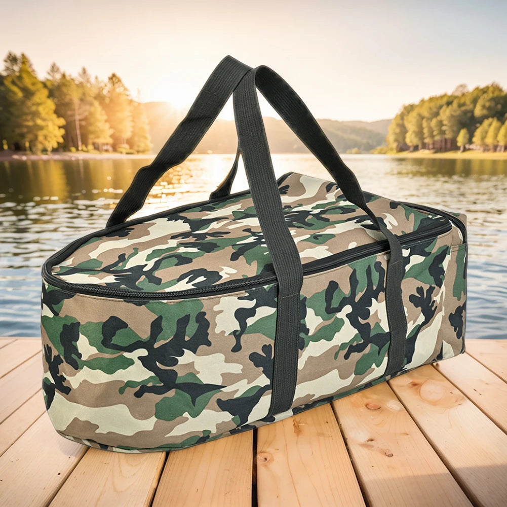 Fishing Boat Storage Bag Water Repellent Fishing Tackle Bag Double Zipper Bait Boat Storage Bag with Handle Fishing Equipment