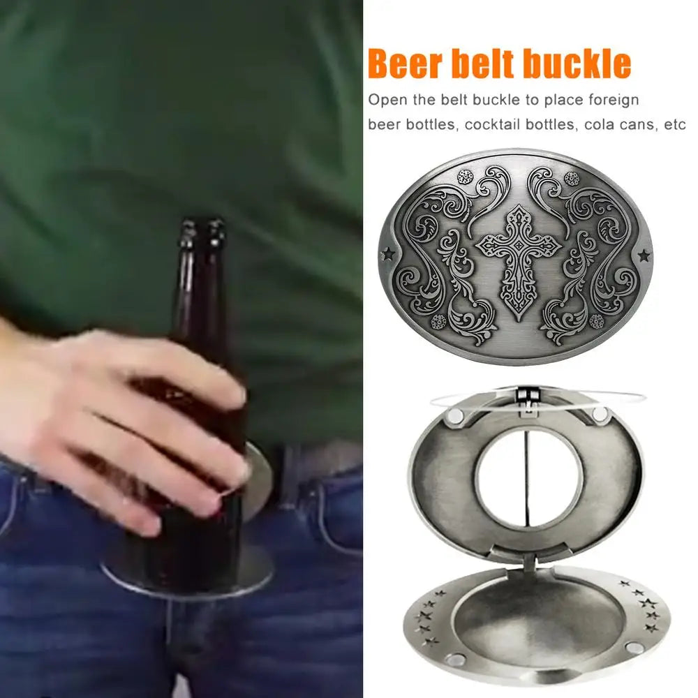Portable Beer Holder Belt Buckle Hands-Free Beer Belt Tray Buckle Cup Holder Webbing Detach Buckle Picnic BBQ Beer Belt Holder