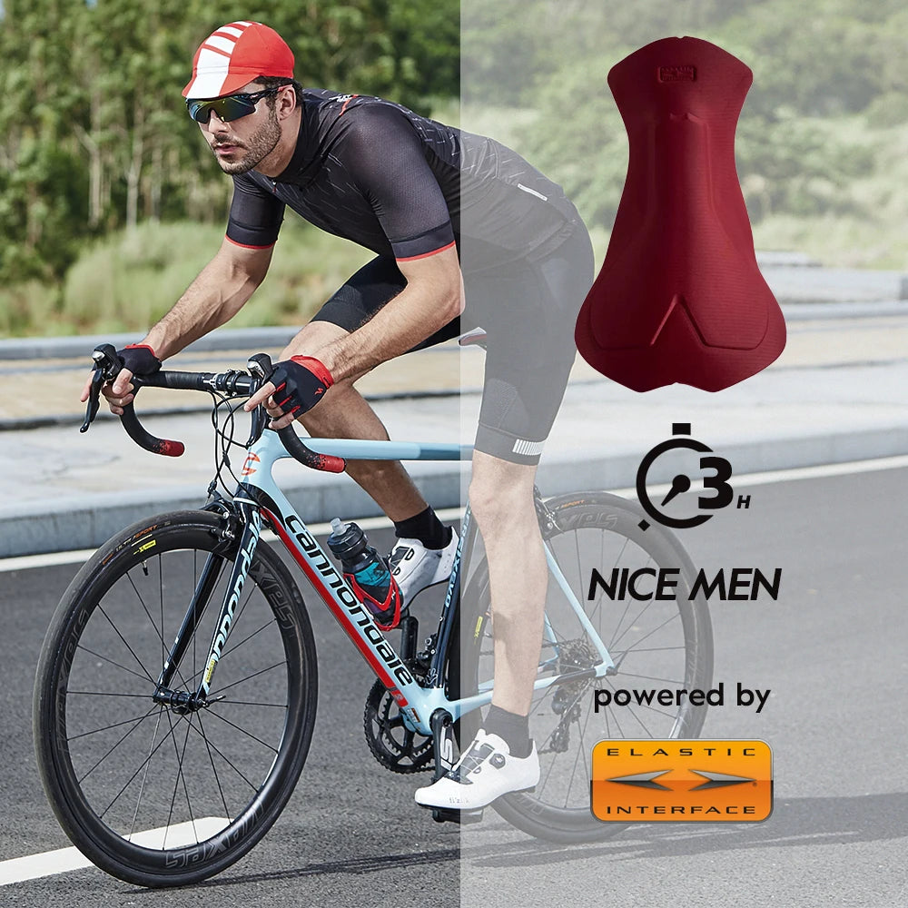 RION Elastic Interface Cushion Upgrade Men Cycling Bib Shorts MTB Road Bike Tights Race Bicycle Culotte Ropa Ciclismo Hombre