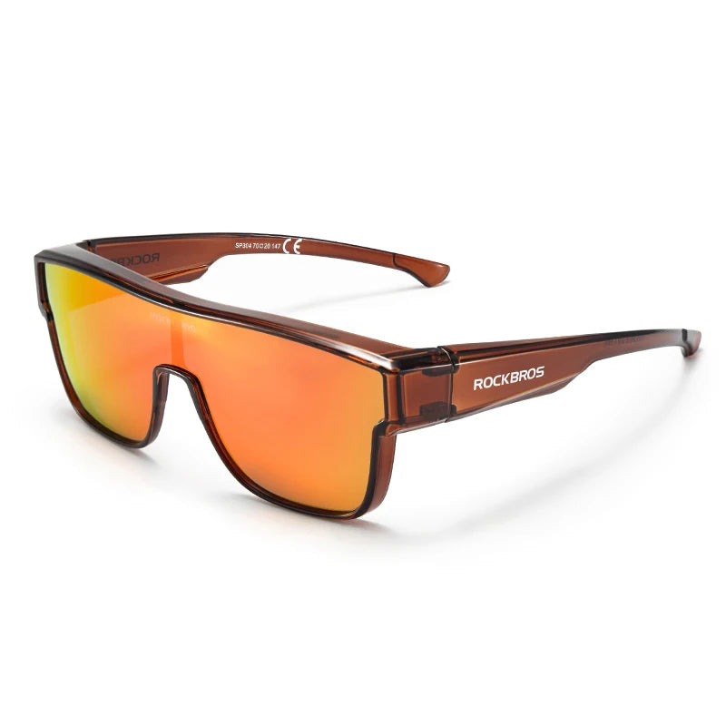 ROCKBROS Polarized Cycling Glasses Lightweight UV400 Sun Protection Myopia Dual Wear Sunglasses Men Women MTB Road Bike Glasses