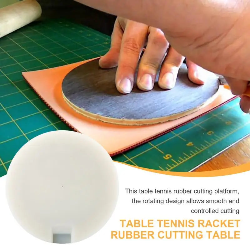 Rubber Cutting Table For Racket Stainless Steel Rubber Table Tennis Cutting Board Racket 360 Degree Rotatable cutting table