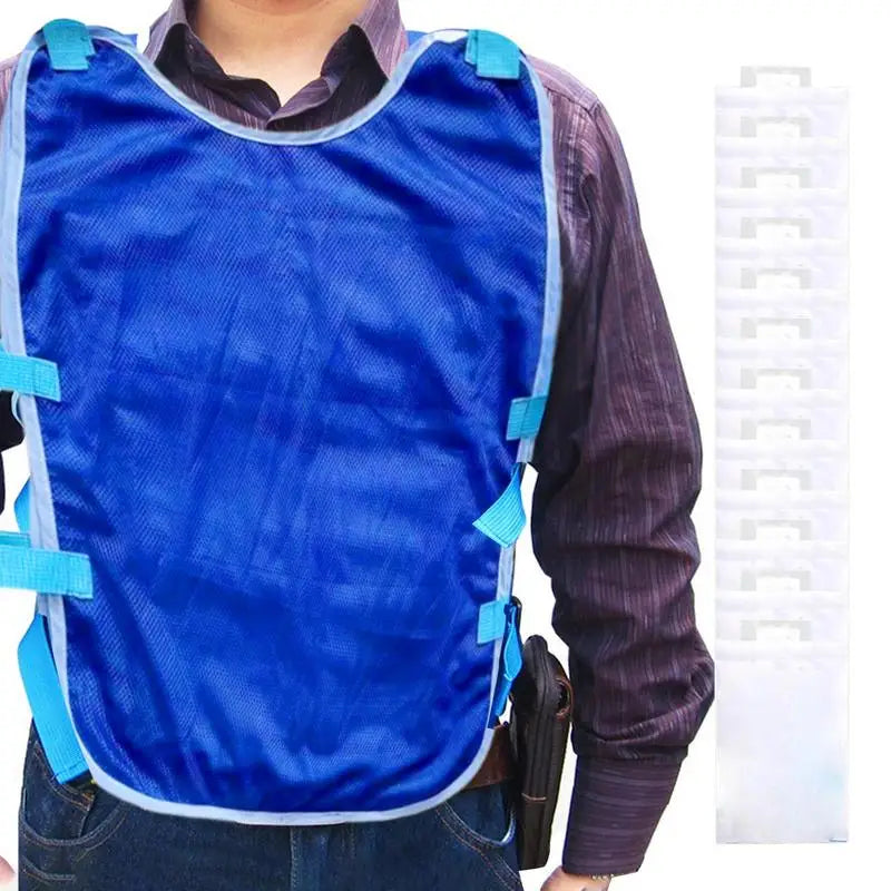 Outdoor Summer Cooling Vest Ice Jacket Water Evaporative Cool Shirt High-Temperature Protective Clothes Sport Camping Supplies