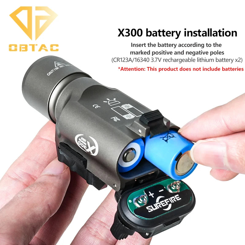 Tactical SF M300C M600C Metal Flashlight Strobe Scout Light X300 X300U Ultra Airsoft Hunting Weapon Scout Light Fit 20mm Rail