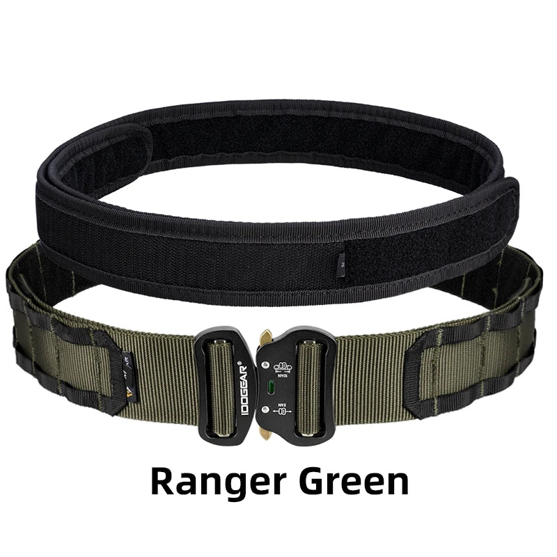 IDOGEAR 2 inch Tactical Belt Combat Quick Release Buckle MOLLE  Hunting Combat Belt Durable 3414