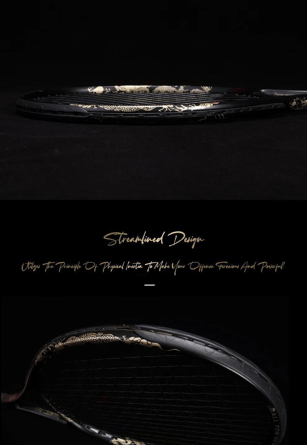 ALPSPORT JL 27-inch strong and durable 4 3/8-inch grip carbon fiber tennis racket suitable for students and teenagers