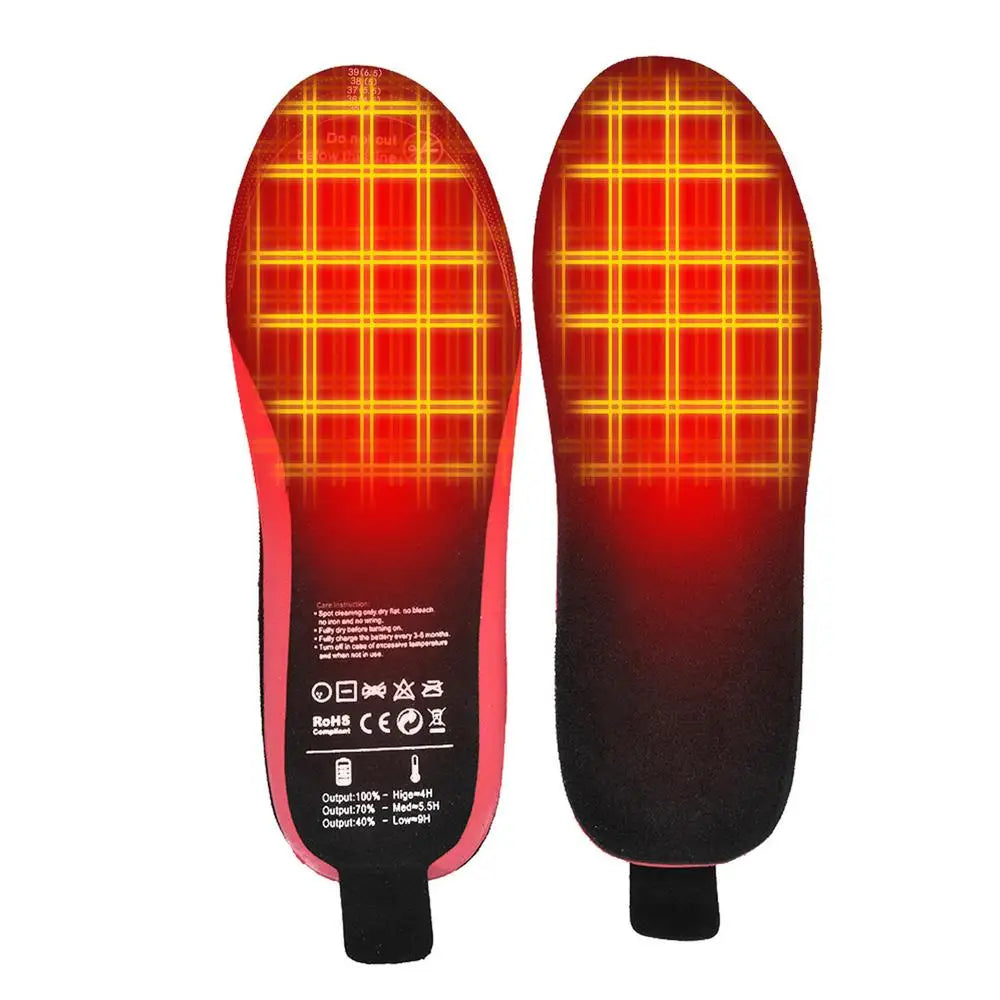 USB Heated Shoe Insoles Rechargeable Electric Foot Warming Pad Feet Warmer Sock Pad Mat Winter Outdoor Sports Heating Insole