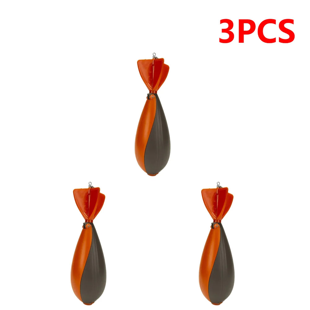 1-5pcs Carp Fishing Rocket Feeder Spod Float Lure Bait Holder Container Spomb Pellet Feeders Position Fishing Accessorie