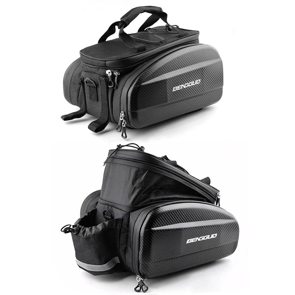 EVA Bicycle Carrier Bag Bike Rear Basket Waterproof Pannier Trunk Bags Back Rack Rear Seat Bag Cycling Luggage Shoulder Handbag