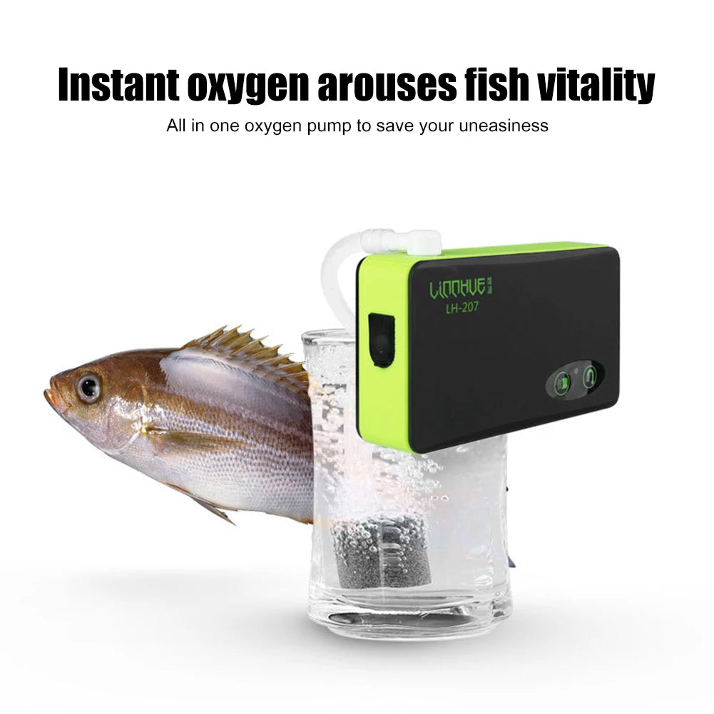 Fish Bucket Oxygen Water Pump with LED Bait Lights Submersible Aeration Device Fishing Oxygenation Air Pump Fishing Accessories