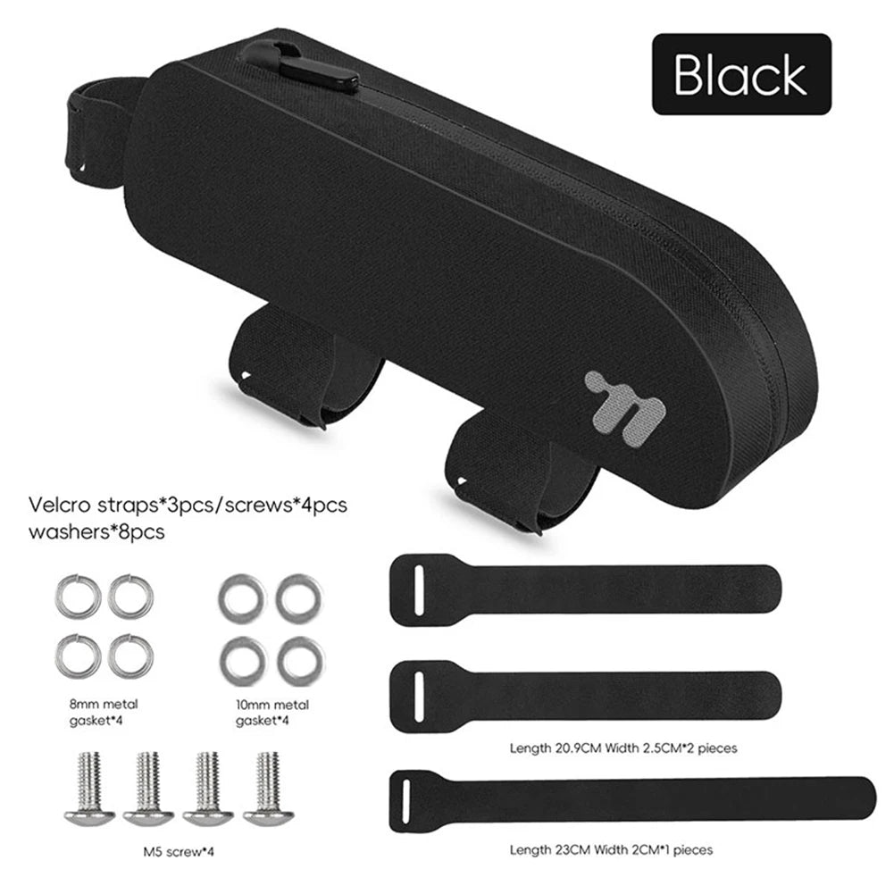 0.7L Bicycle Top Tube Bag Waterproof Cycling Tools Storage Bag TPU Cycling Front Bag for Outdoor Riding