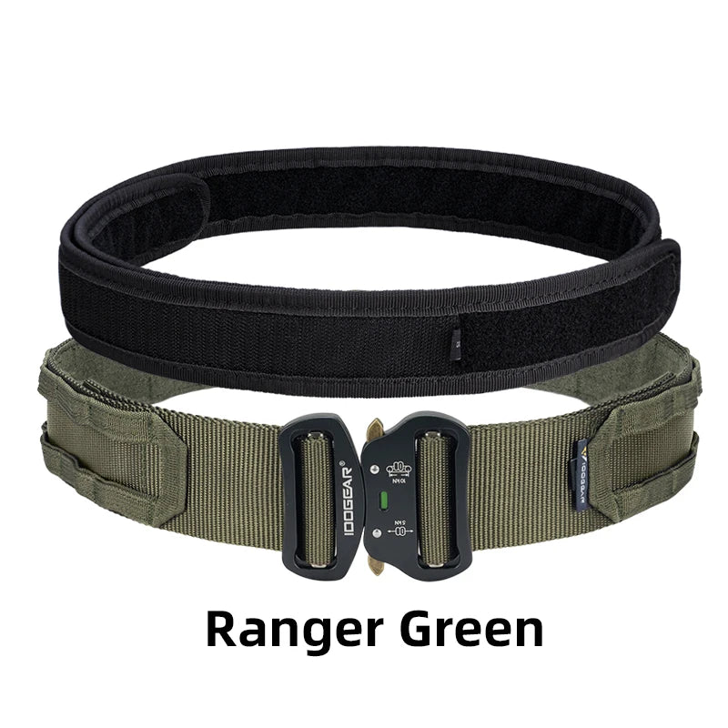 IDOGEAR 2 inch Tactical Belt Combat Quick Release Buckle MOLLE  Hunting Combat Belt Durable 3414