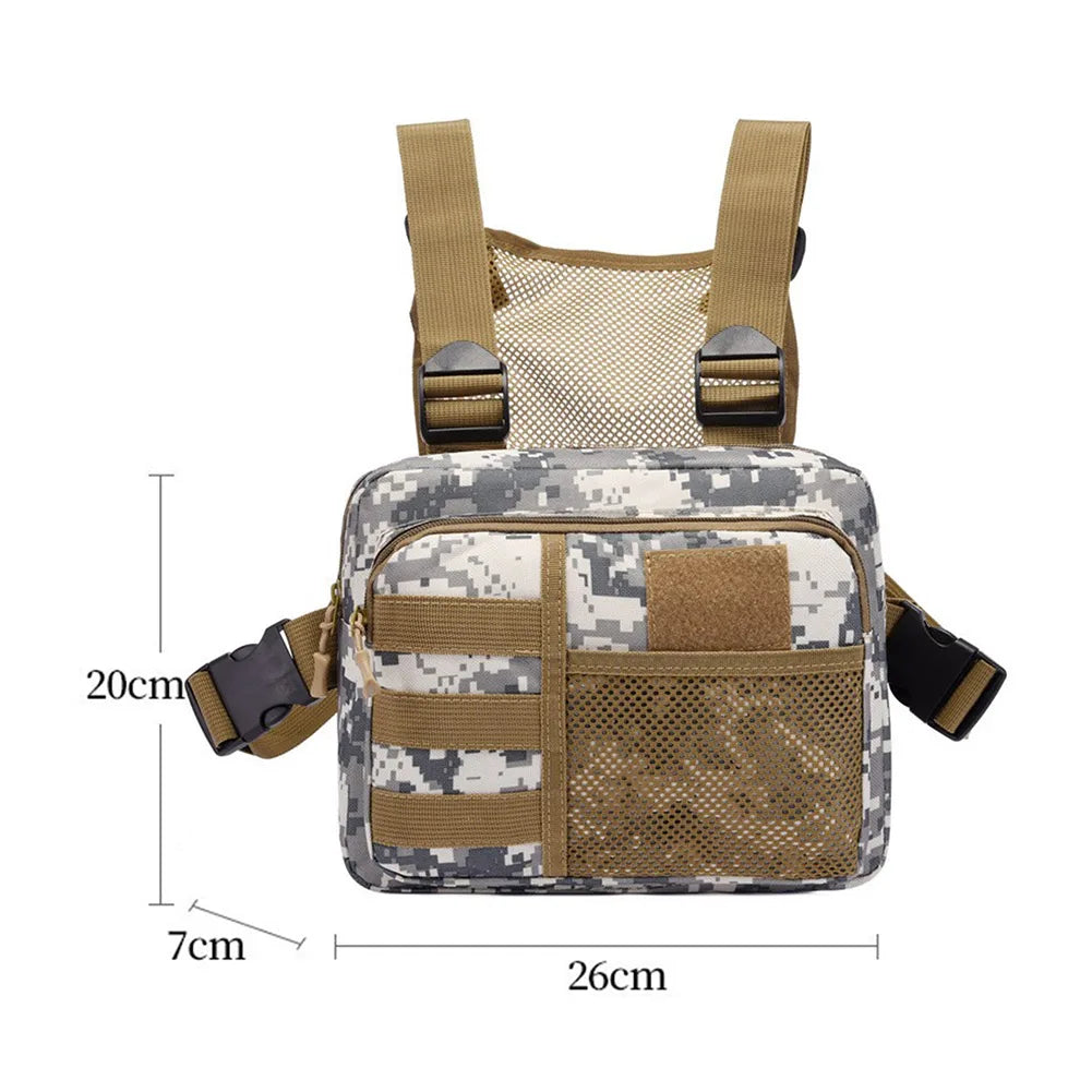 Fishing Chest Bag Men's Tactical Bags Chest Rig Packs Molle Nylon Climbing Camping Backpacks Outdoor Travel Vest anny Pack
