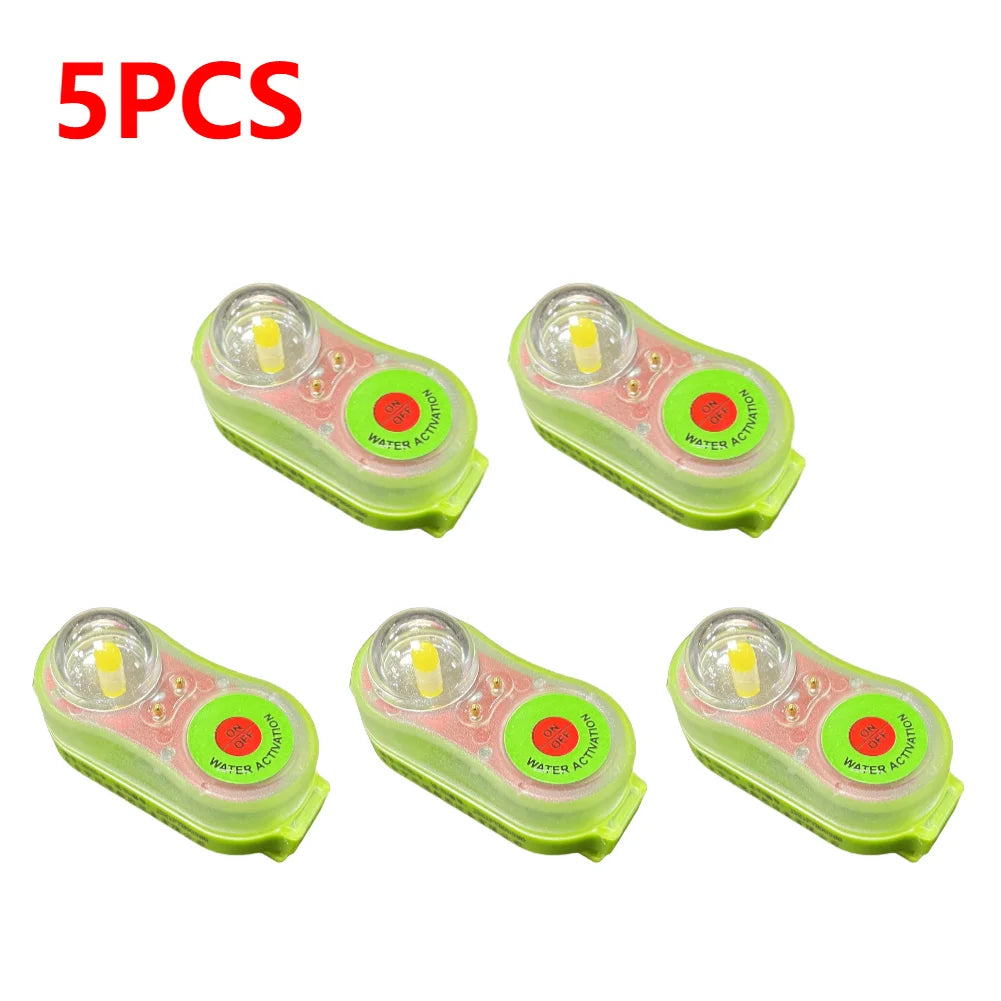 2-10Pcs LED Life Jacket Light Energy-Efficient Waterproof Emergency Signal Light Easy Operation Lightweight Outdoor Accessories
