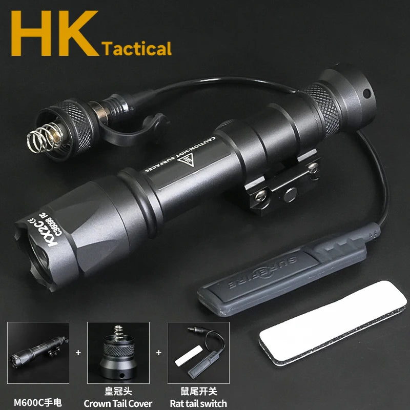 SF M300C M600C M600 Airsoft Flashlight Tactical Torch Rifle Hunting Weapon Scout Light PEQ15 Red Dot Indicator Fit 20mm Rail