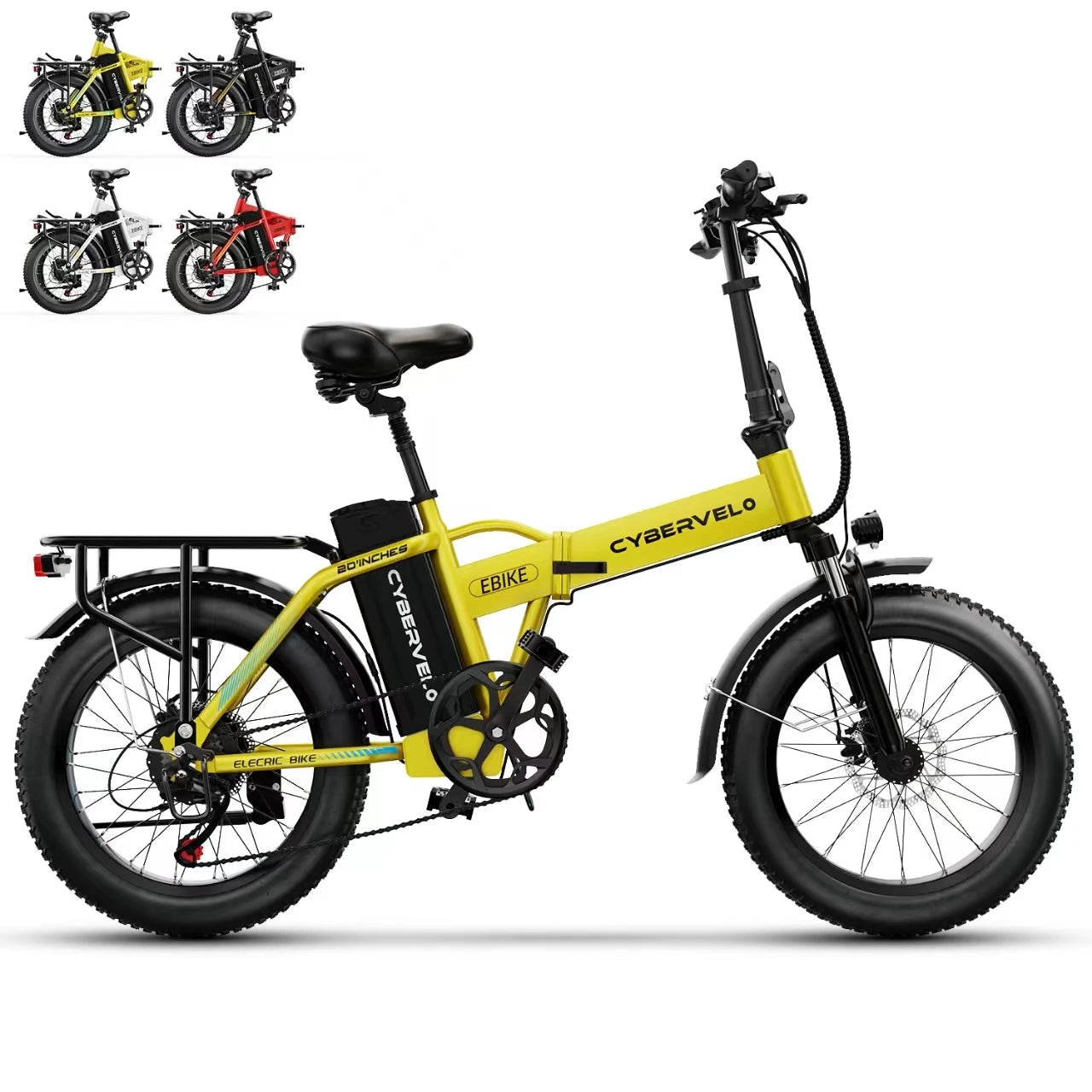 1000W Folding Electric Bike, 48V 20AH Large Removable Battery E Bike, 30+MPH, 80 Miles Max Range, 20