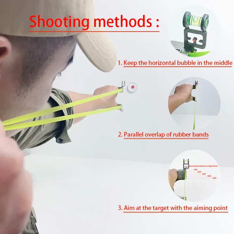 Stainless Steel Slingshot Outdoor Entertainment and Leisure Hunting Tools, Professional Bow and Arrow Shooting Equipment
