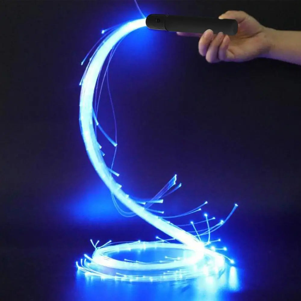 LED Whips LED Light Up Swivel Dancing Fiber Optic Whips Reusable Battery Powered Fiber Optic Whip Glowing Whips With 4 Variable