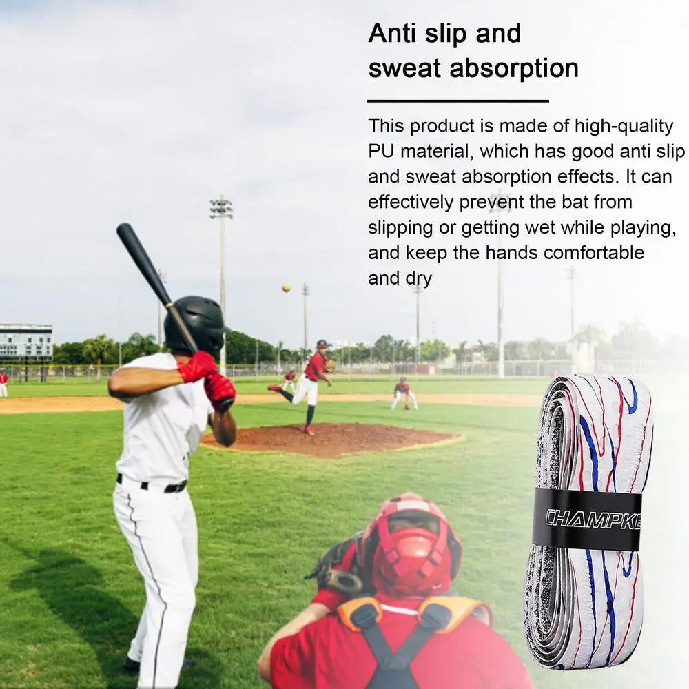 1M Bat Grip Tape For Baseball Absorbs Sweat Tennis Grip Racket Handle Grip PU Anti-Skid Overgrip Sweatband Tape For Pickleball