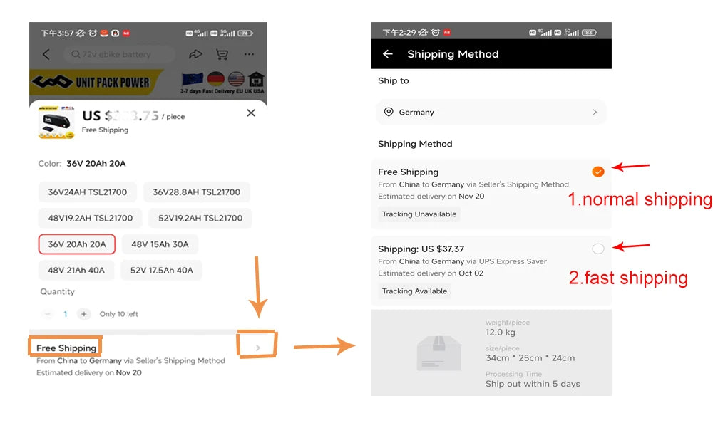Polly 48V 25AH Ebike Battery Downtube 52V  24AH 72v Electric Battery BMS Original 21700 Lithium lon Battery 1000W 18650 Cell