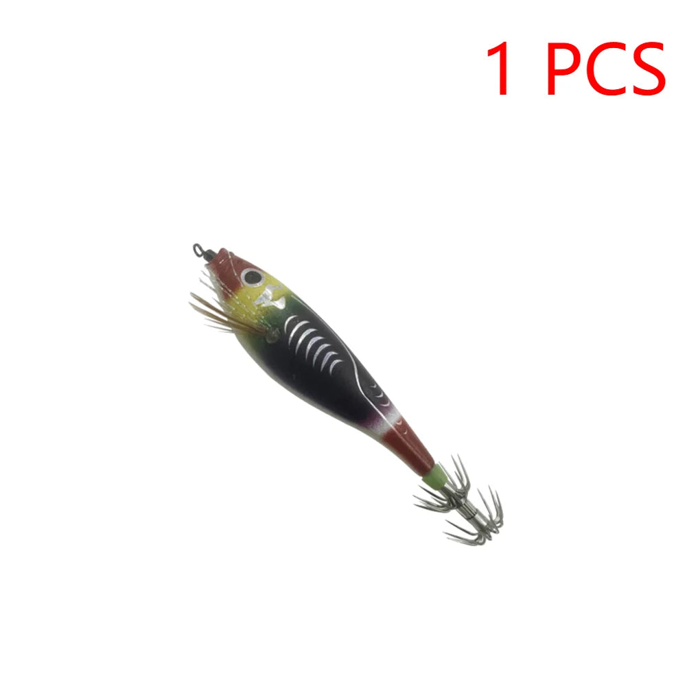1-3Pcs 110mm 10.5g Fluorescent Fishing Lure Built-In Bead Luminous Jigging Bait Glow In Dark Artificial Squid Hook Jigs Tackle