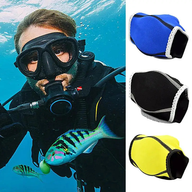 1pcs 3MM neoprene + nylon Second Stage Regulator Protector Cover Scuba Snorkel dust Sleeve for Men Women Diving Enthusiasts