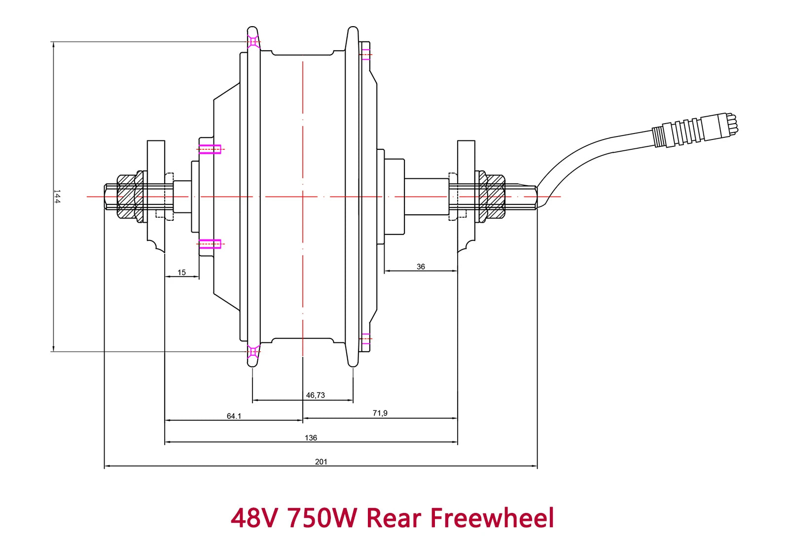 Electrical Bike Gear Hub Motor 36V 250W 48V 750W 9pin Front Rear Cassette Freewheel Wheel Drive Motor E-bike Brushless Motor