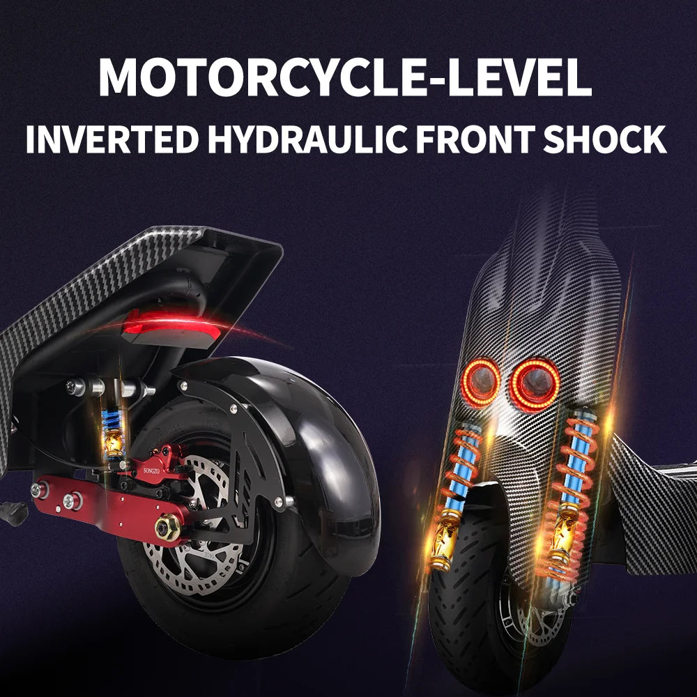 SONGZO BT1 adult electric scooter, 1400W*2 motor,60v 30Ah,folding E-scooter,11 inch tire E-Mountain Scooter