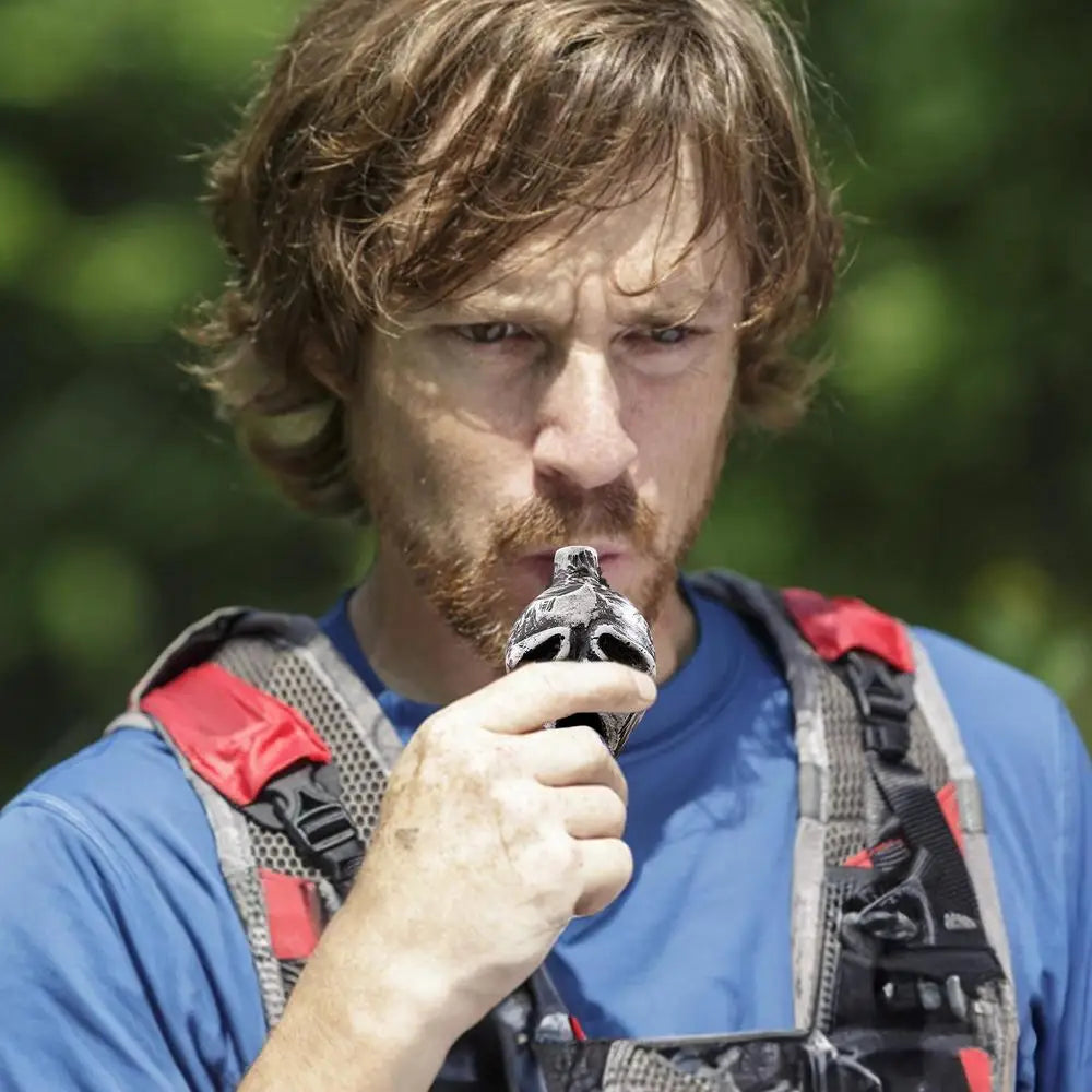 Death Whistle Screaming Whistle Instrument Skull Retro Aztec Death Halloween props Loudest Whistle with Human Sounding Screams