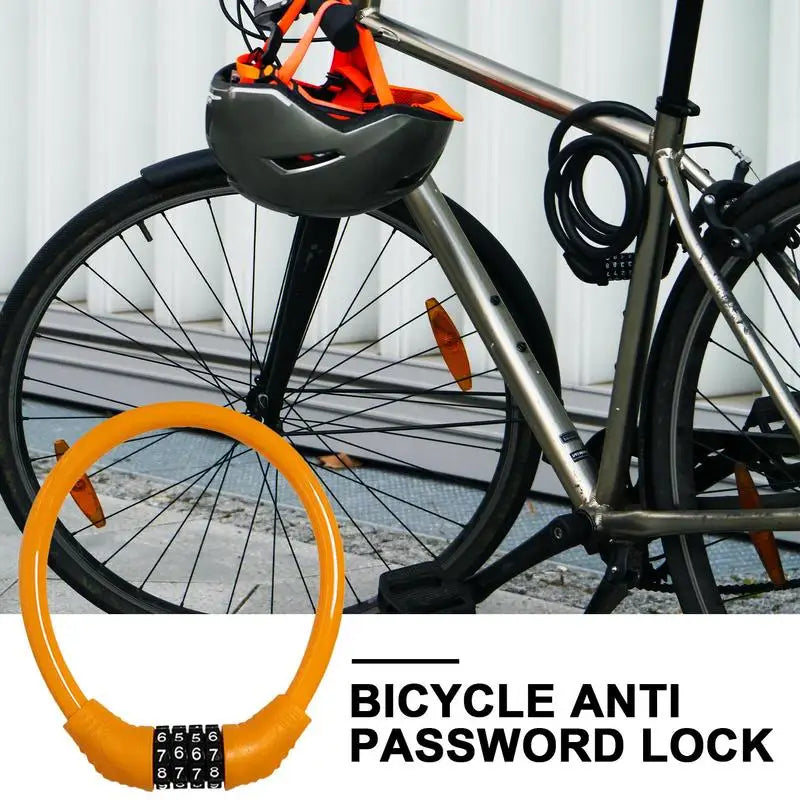 Anti-Theft Bicycle Combination Lock Combination Bikes Lock 4 Digit Heavy Duty Keyless Bicycles Lock For Electric Scooter Bikes