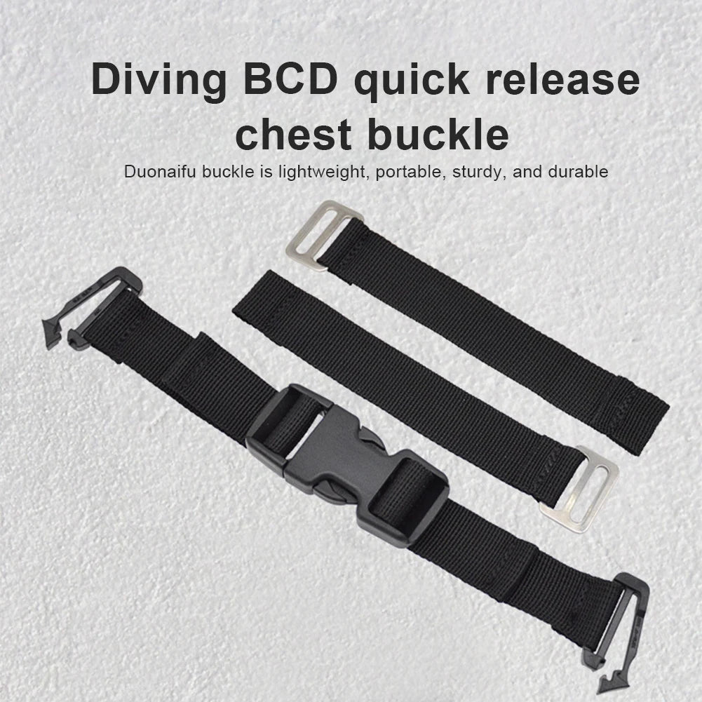 Backmount Fixed Strap Diving Backplate Strap Quick Release Scuba Diving Webbing Wear Resistant BCD Tank Strap for Scuba Diving