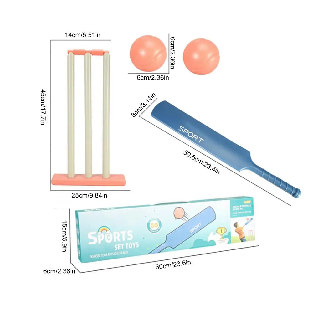 Multifunctional Kids Cricket Set Outdoor Playing Cricket Bat Stump Parent Child Interactive Sports Game For Backyard
