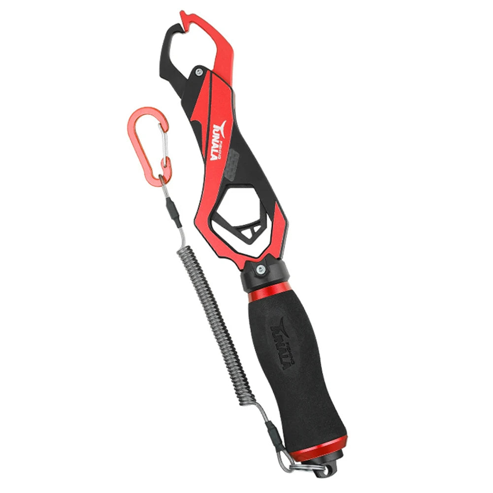 Multifunctional Fish Grip Fish Lip Gripper Aluminum Alloy Fishing Pliers One Hand Operation Anti Slip Fishing Grab Tool