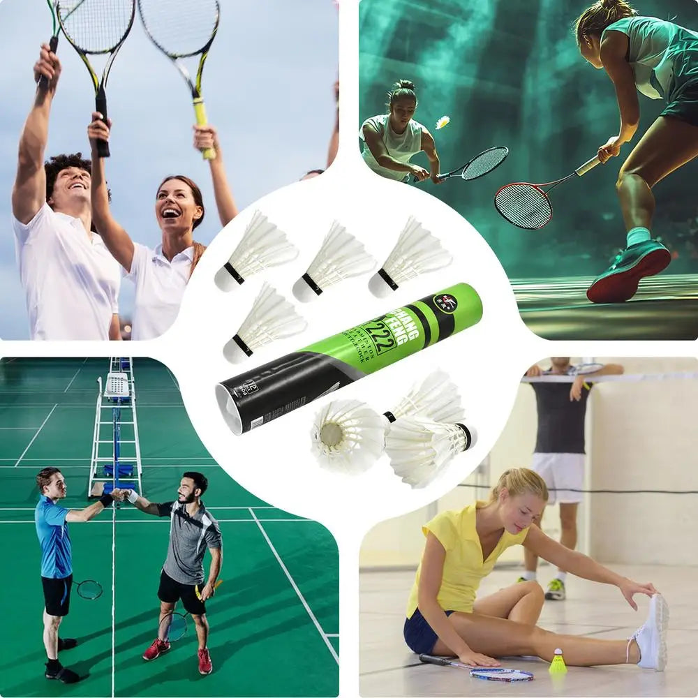 12PCS Badminton Shuttlecock duck Feather Badminton Shuttlecock Training Sports High Speed Badminton Ball