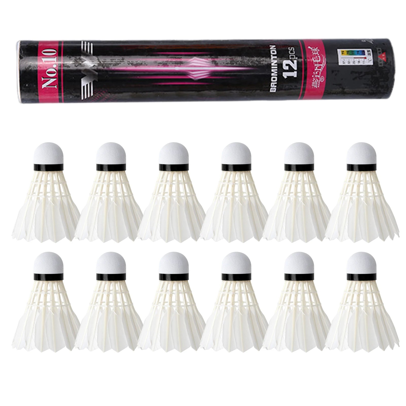 Professional Natural Duck Feather Badminton Shuttlecocks High Speed Training Badminton Ball Lightweight Shuttlecock For Training