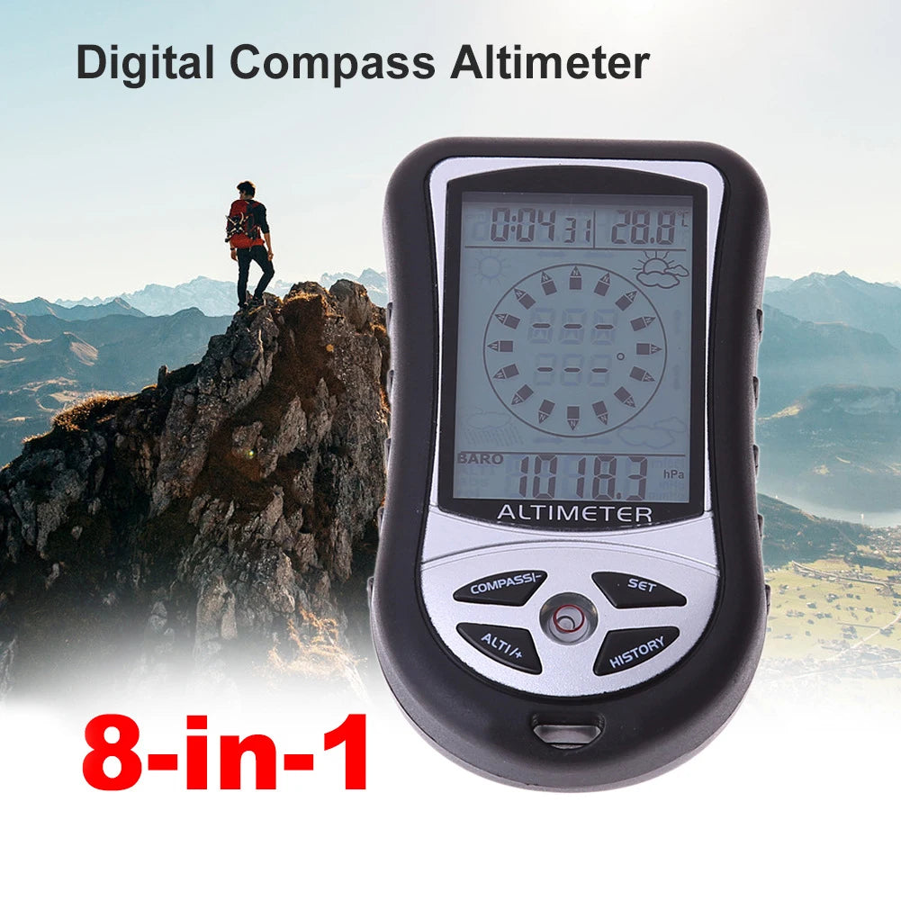 LCD Digital Compass Altimeter Barometer Thermometer Submersible Temperature Meter Home Temperature Control Tools