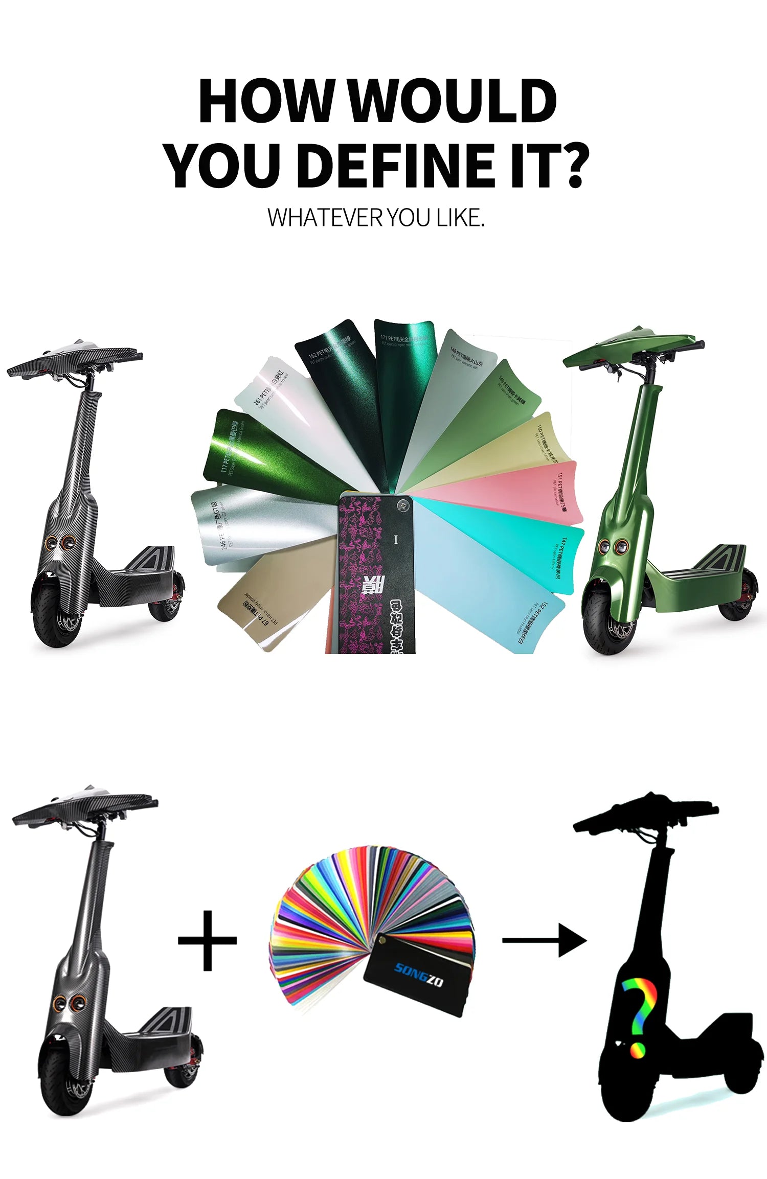 SONGZO BT1 adult electric scooter, 1400W*2 motor,60v 30Ah,folding E-scooter,11 inch tire E-Mountain Scooter