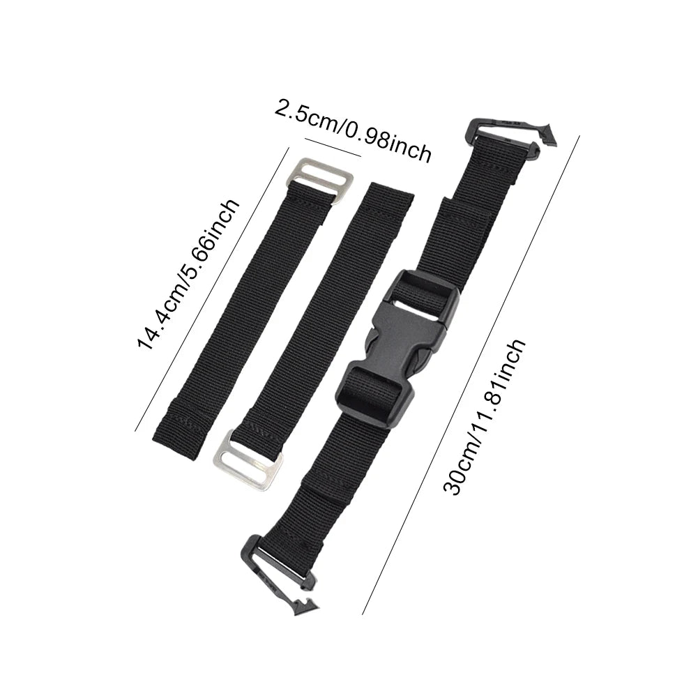 Backmount Fixed Strap Diving Backplate Strap Quick Release Scuba Diving Webbing Wear Resistant BCD Tank Strap for Scuba Diving