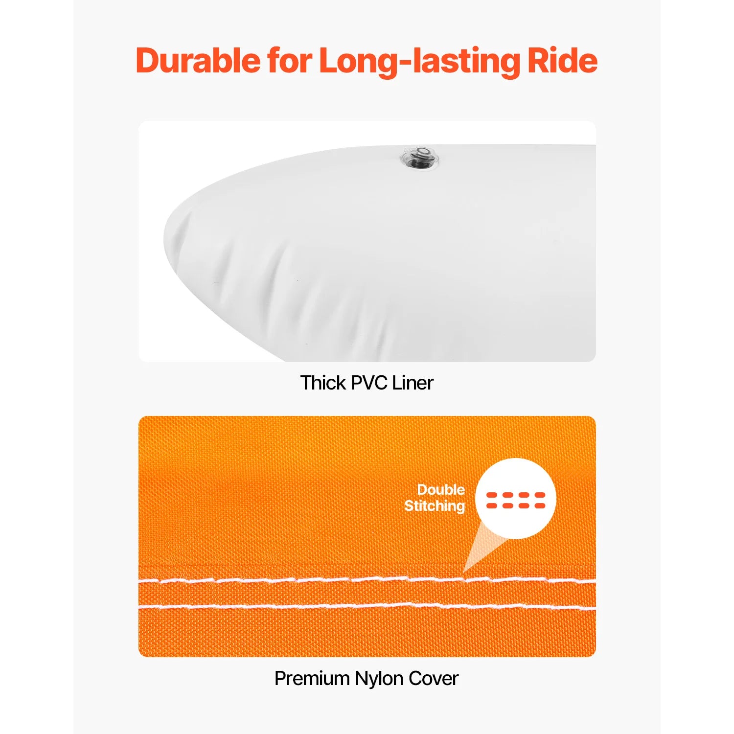 SucceBuy Towable Tubes for Boating 2Person Inflatable Boat Tubes 340lbs Water Sport Tubes for Boat to Pull-with 840D Full Nylon