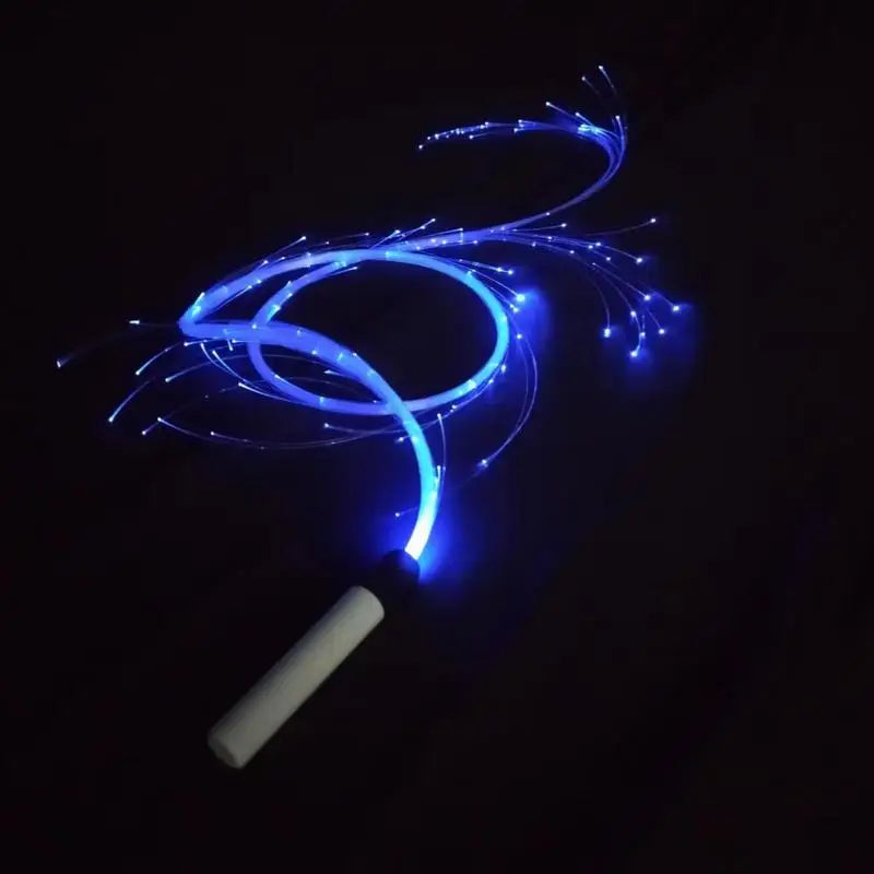 Colorful LED Fiber Optic Whip Light Disco RGB Dancing Glowing Whip Sparkle Flow String For Party Light Show Music Festival