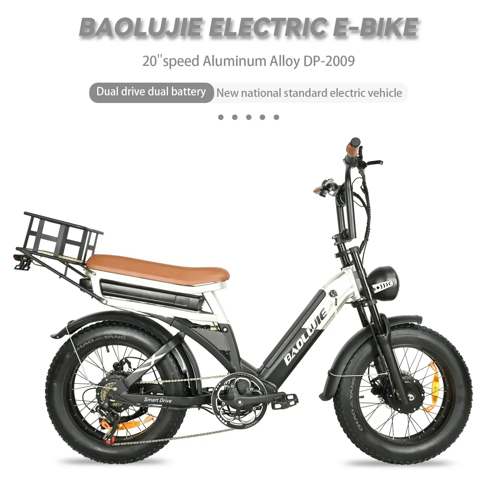 Electric bicycle BAOLUJIE 2000W  48V 30AH battery adult Electric bike 20-inch tire Multi functional all terrain E-bike
