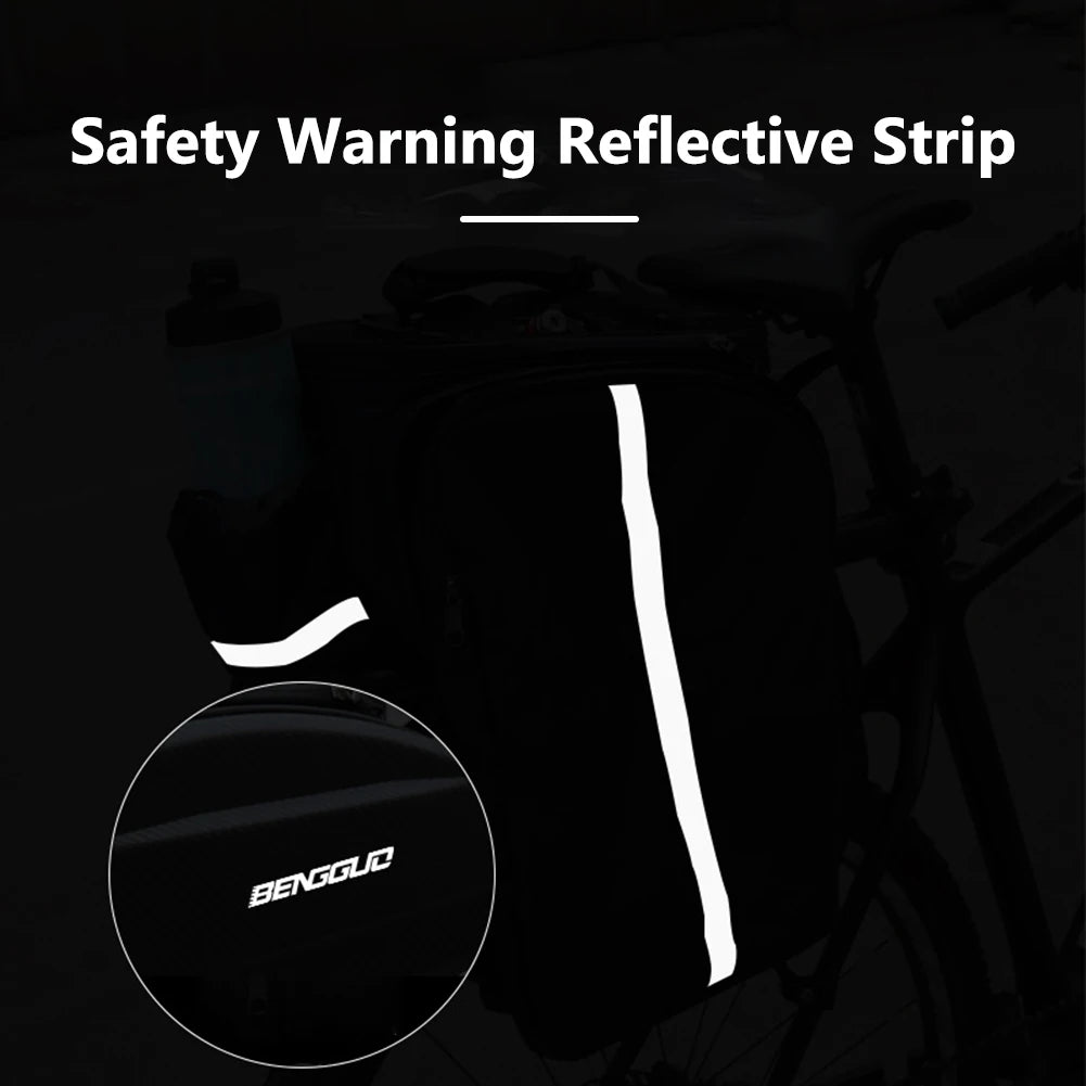 EVA Bicycle Carrier Bag Bike Rear Basket Waterproof Pannier Trunk Bags Back Rack Rear Seat Bag Cycling Luggage Shoulder Handbag