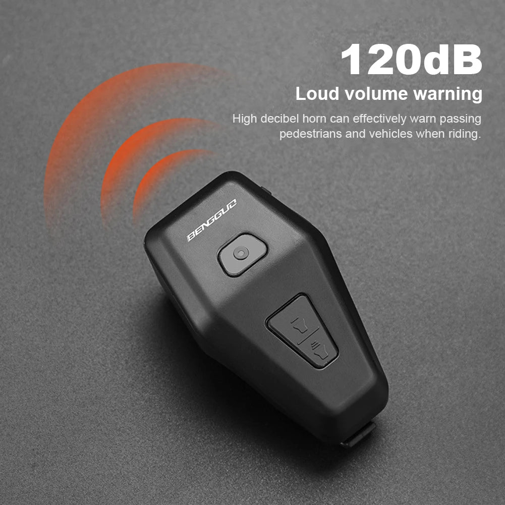 Electric Bike Bell with Anti-Theft Alarm Motorcycle Electric Horn Waterproof Electronic Bicycle Horn Bike Accessories