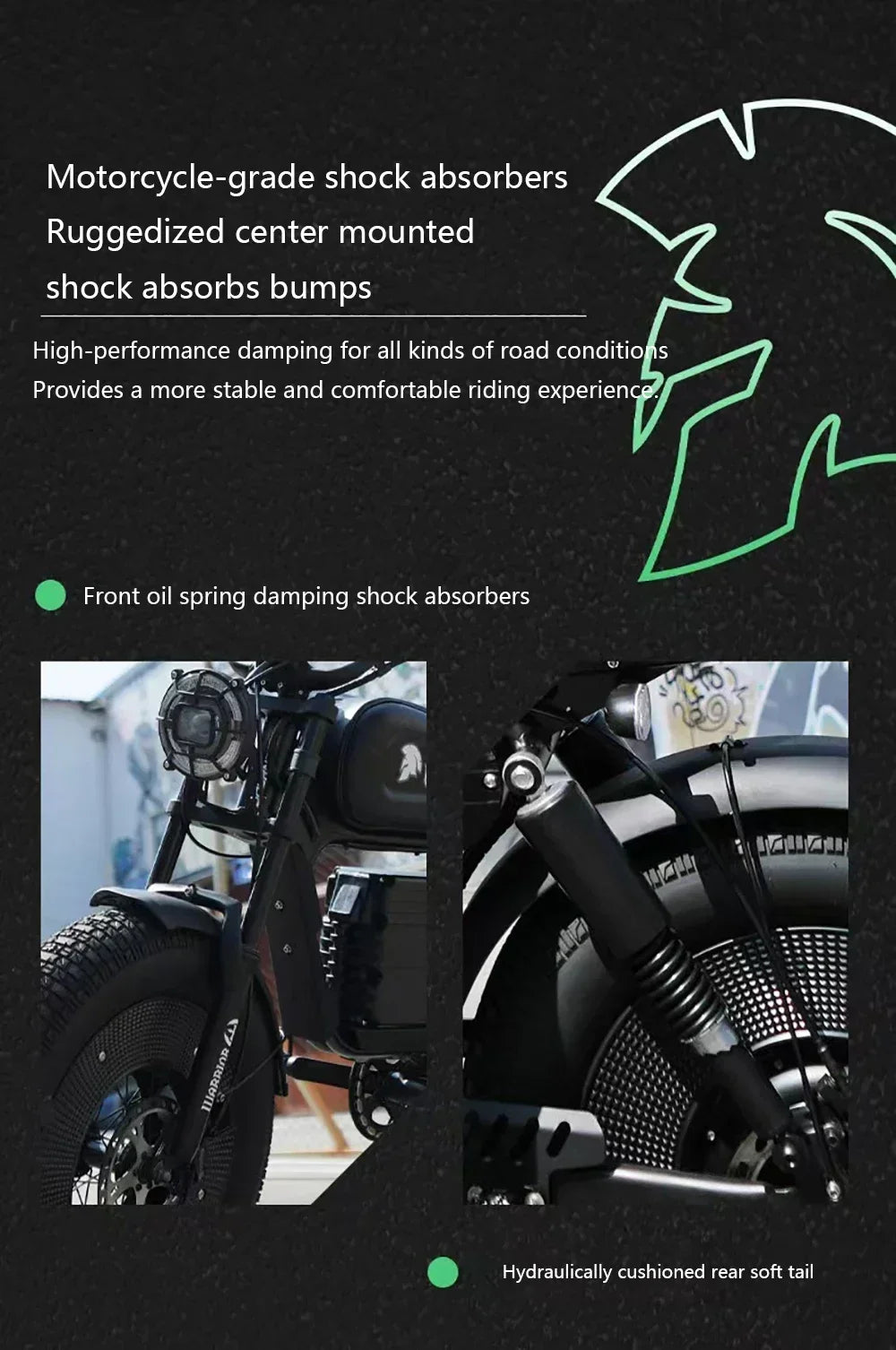 Ebik Black Warrior 3000W Motorbikes 60V 45AH Ebike Adult Road Electric Bicycle 20 inch Off-road Fat Tyre Electric Bike 2000w